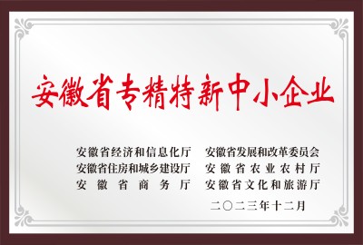 安徽省專精特新中小企業(yè)